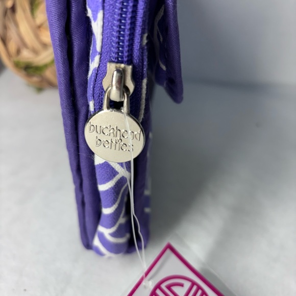 Buckhead Betties travel cosmetic case. Purple and white. NWT - Picture 3 of 10